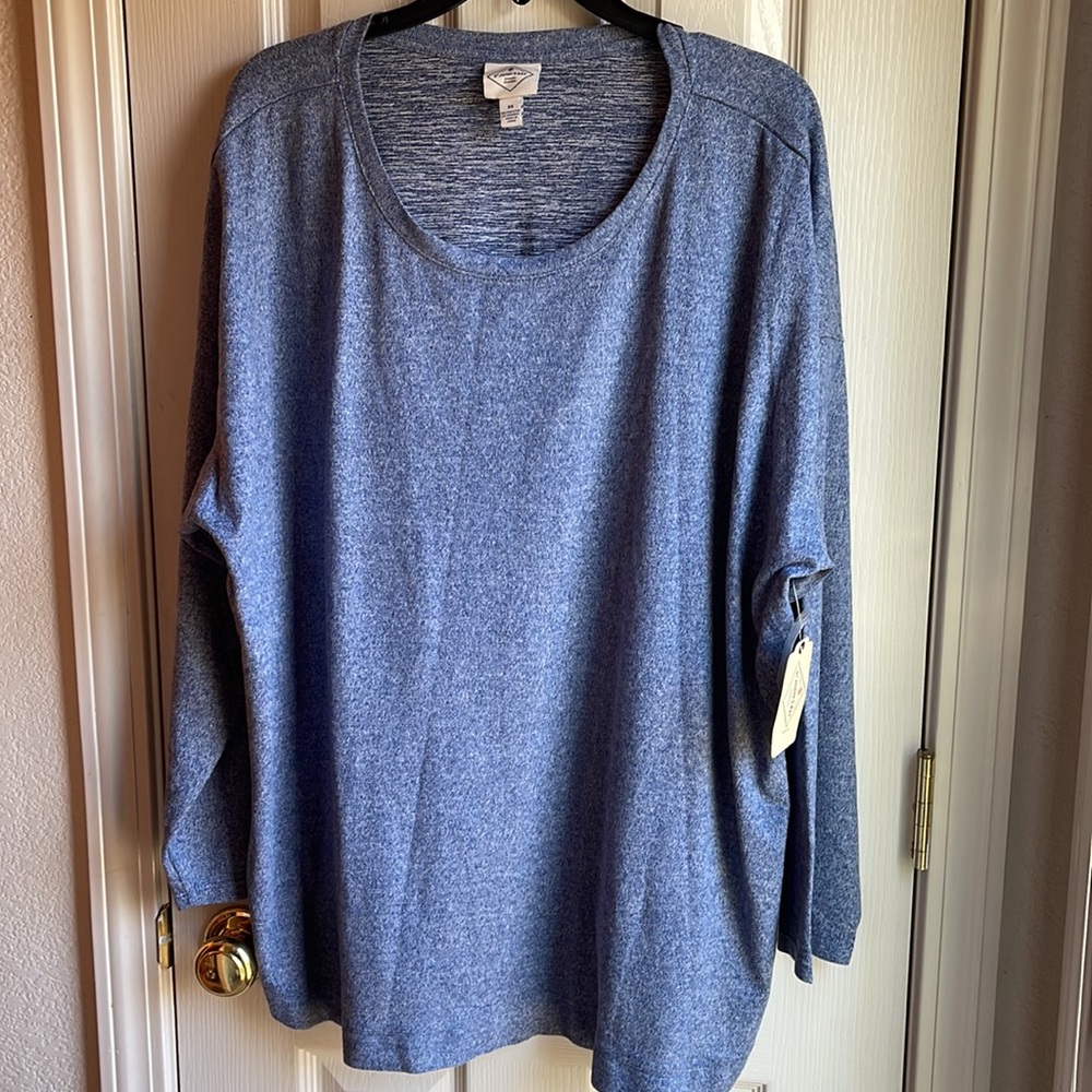 NWT ST JOHNS BAY SOFT BLUE L/S SWEATER SZ 2X